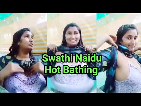 Swathi Naidu Hot Bathing | Open Clothes | Hot Live Boudi