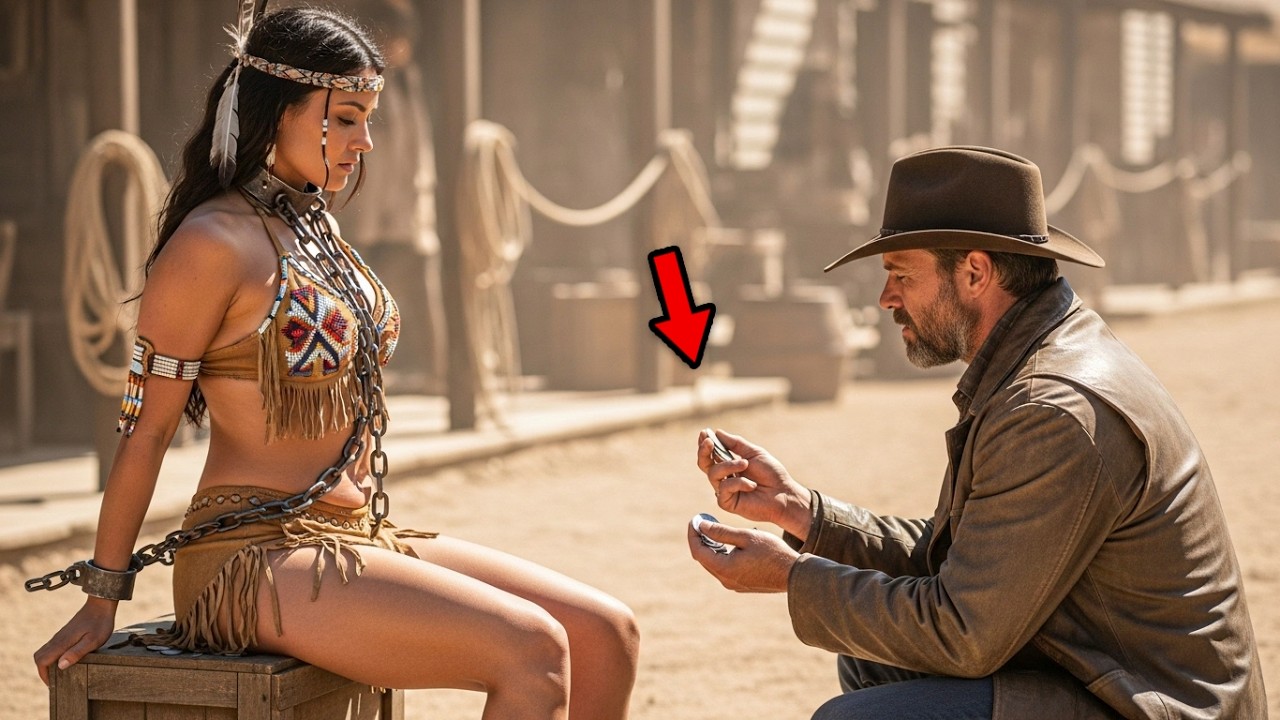 The Last Apache Woman on the Auction Block Unwanted Filthy Starving Until a Cowboy Made Her His Wife