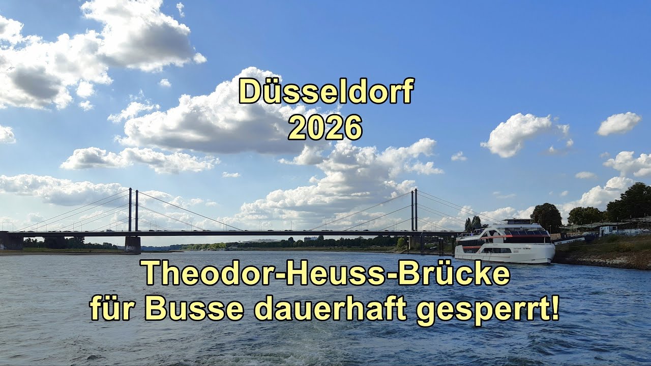 Дюссельдорф: мост Теодора Хойсса навсегда закрыт для автобусов!