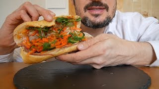 ASMR Eating Sounds – Vietnamese Banh Mi Sandwich