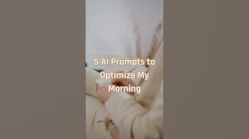 ChatGPT Prompts - Optimize My Morning