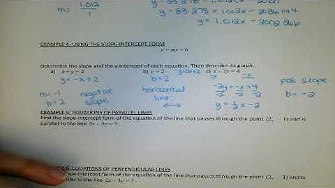 1.1 Lines in the Plane