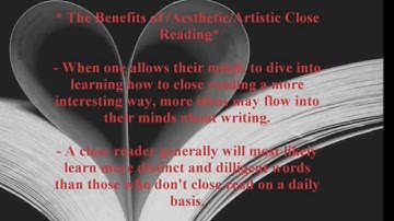 The Art of Close Reading Works of Literature for: EDT 180A!