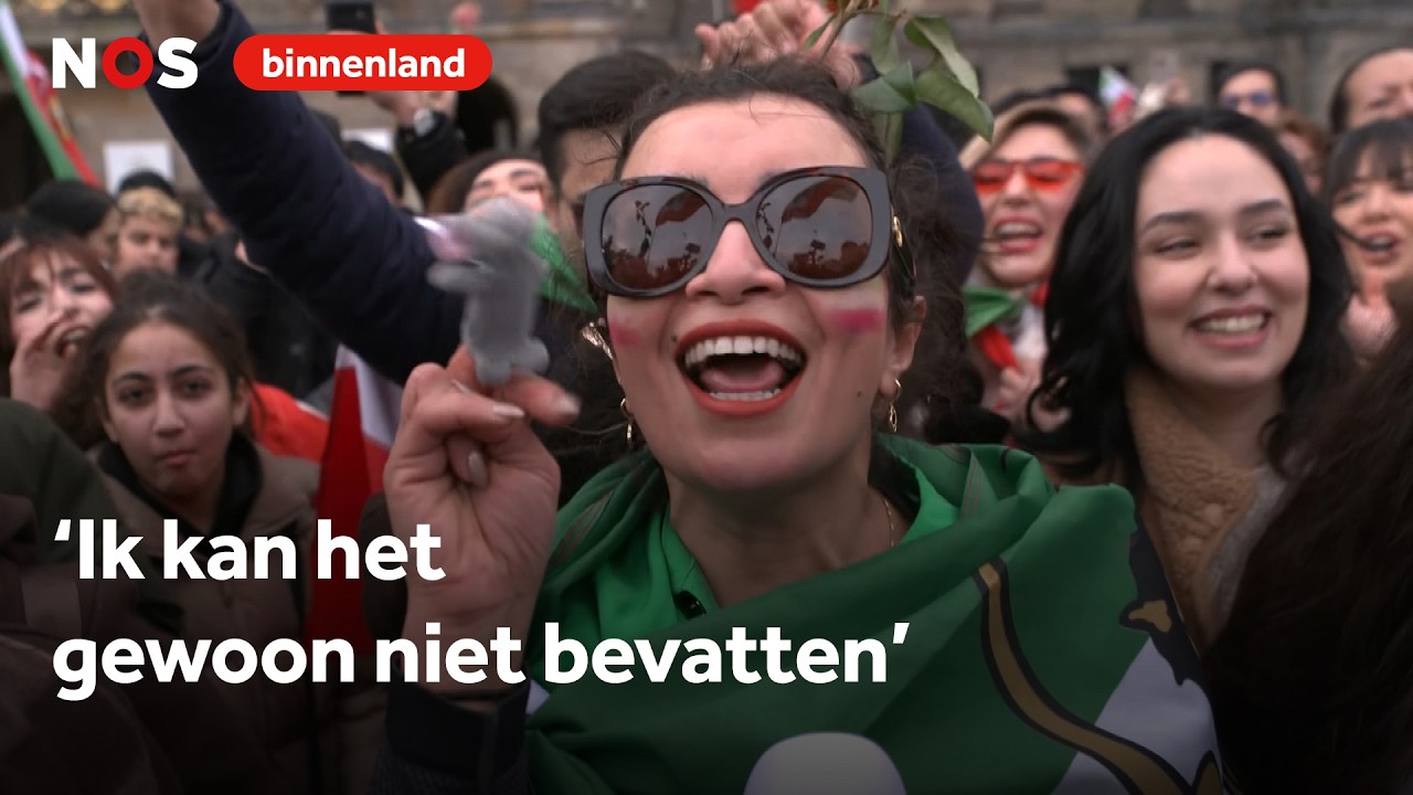 Feestende Iraniërs komen samen op de Dam: 'Het is heel emotioneel'