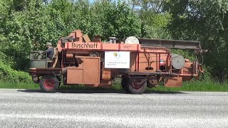 Lanz Bulldog und historische Landmaschinen auf der Heimfahrt nach Meldorf