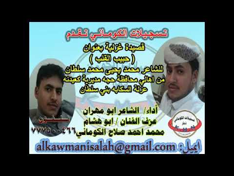 قصيدة بعنوان حبيب القلب الشاعر محمد يحيى محمد سلطان