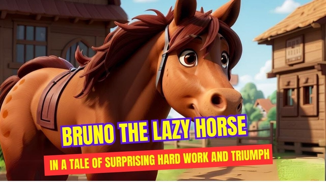 BRUNO THE LAZY HORSE | Bedtime Stories in English, Story for Kids in ...
