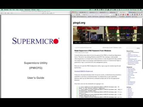 Resetting Supermicro IPMI Username & Password   Using DOS with IPMICFG Utility