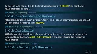 Converting Milliseconds to Hours, Minutes, Seconds, and Remaining Milliseconds in Java