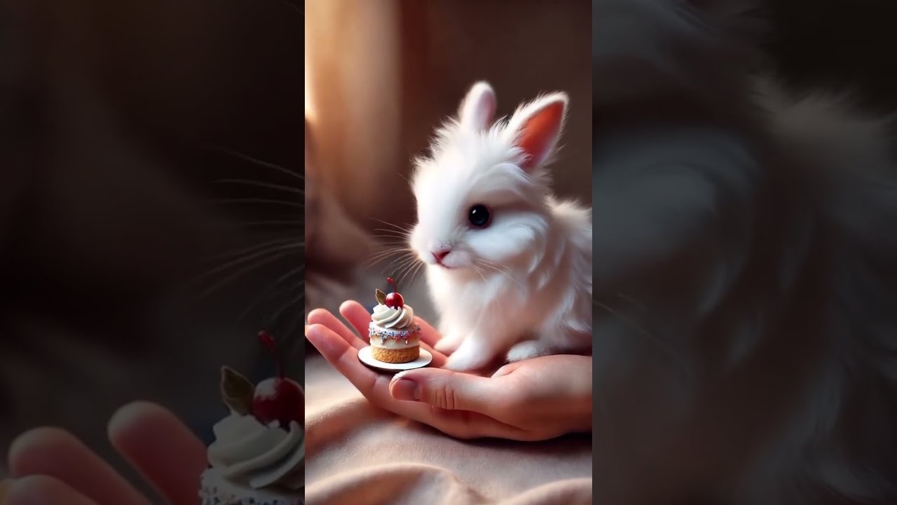 Cute Little Rabbit White Second Dimension Cat Fast Hand O