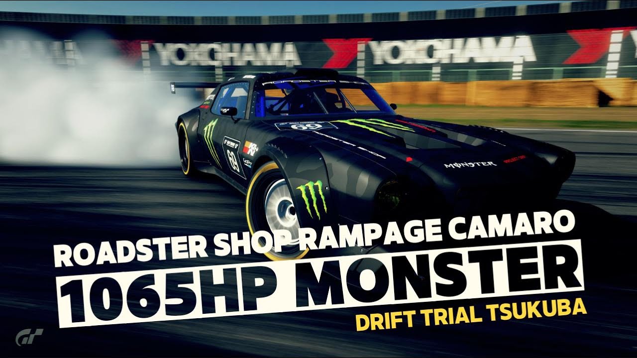 GT7 Drift Trial Tsukuba | 1065HP Roadster Shop Rampage Camaro