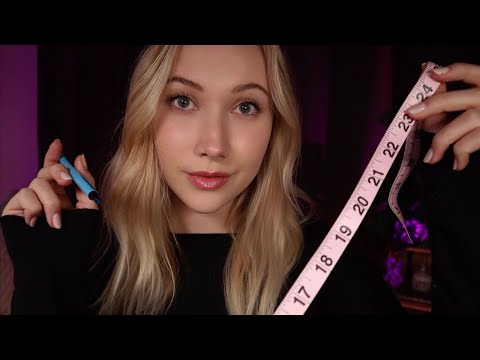 ASMR Measuring, Tracing, Drawing on Your Face (semi fast & chaotic) ✨