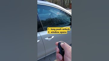 Automatic car window opening using a unlock button on a car remote key.