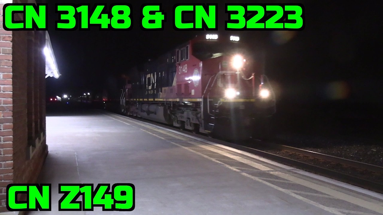 CN Z149 Intermodal Train CN 3148 & CN 3223 Locomotives Sarnia