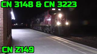 CN Z149 Intermodal Train CN 3148 & CN 3223 Locomotives Sarnia