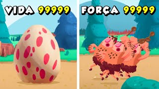 jogo de dinossauros, proteger os ovos contra os homens das cavernas, dino  bash, joguinho de dinossau 