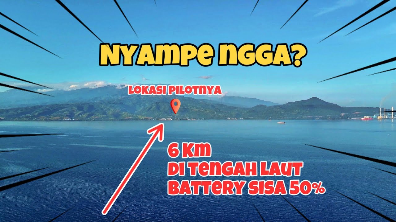 NGERI-NGERI SEDAP! Test Jarak Drone Potensic Atom 4K ke Tengah Laut