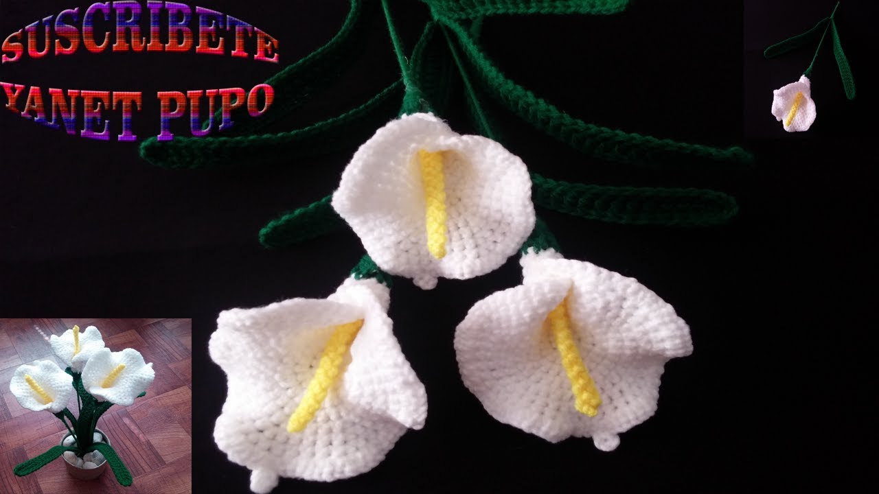 COMO TEJER LIRIOS A CROCHET 🧶🌼