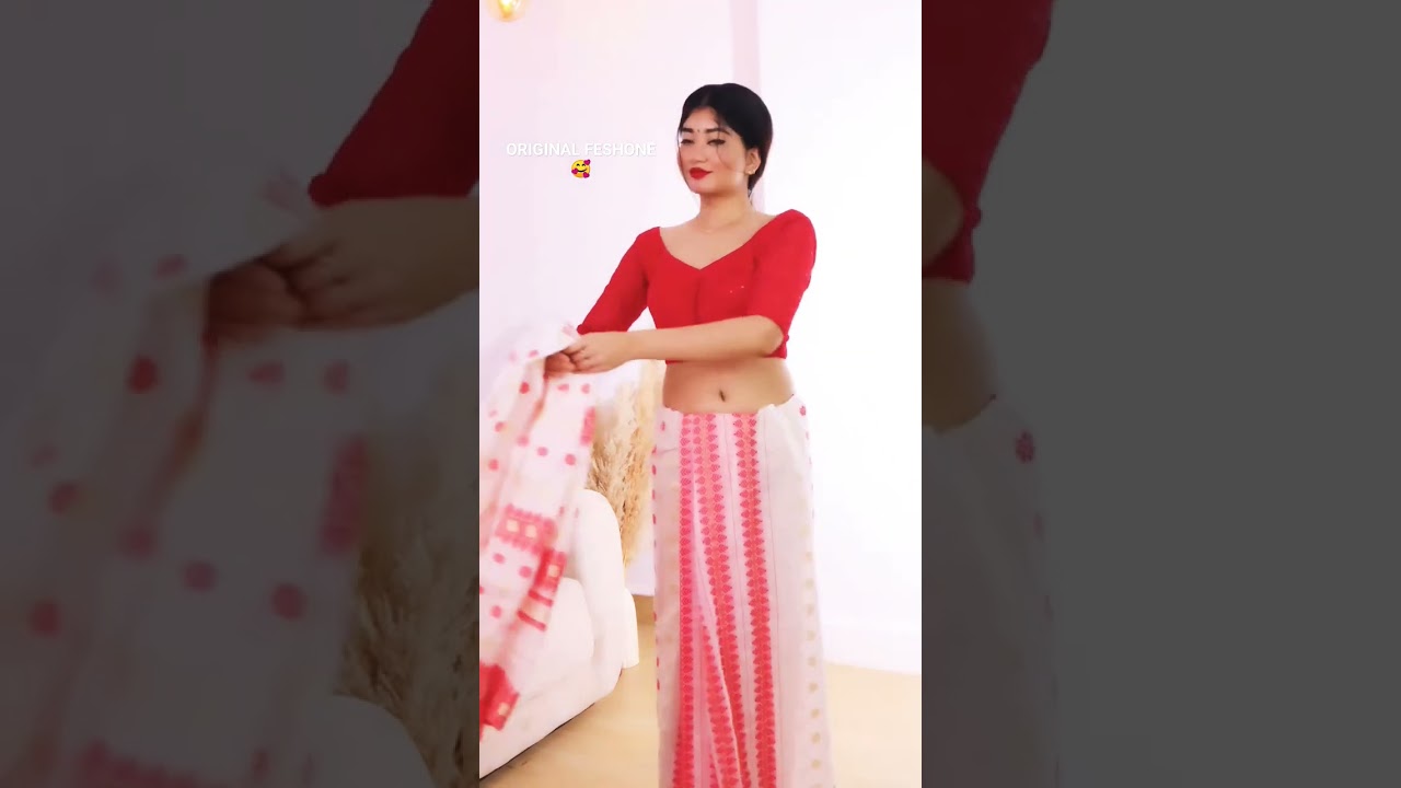 Assamese mekhela chador drape |Saree draping styles