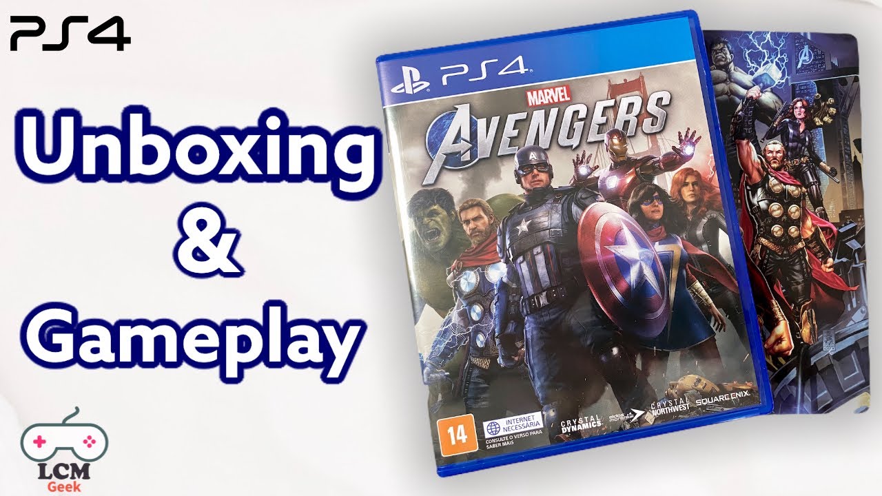 Marvel Avengers PS4 Edição Steelbook - Unboxing e Gameplay - Game dos