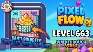 Pixel Flow - Level 663 Walkthrough Solution (Muffin) 