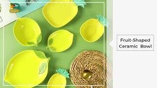 Creative Fruit-Shaped Ceramic Rice Bowl Snack Plates