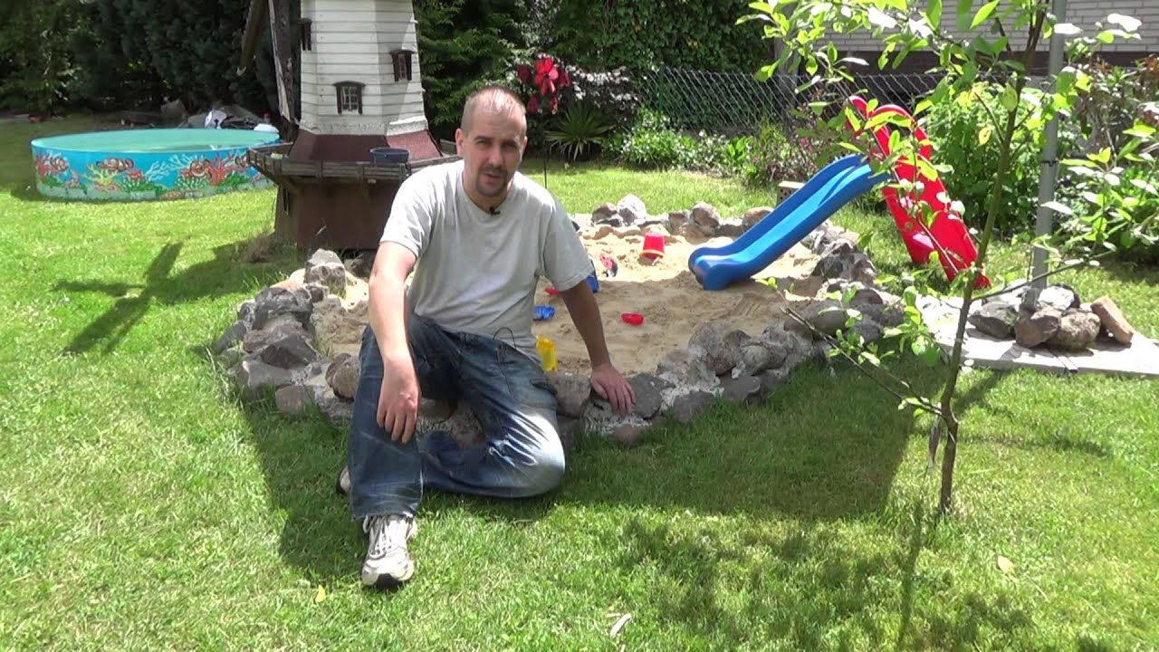 sandkasten selber bauen, sandkiste aus naturstein bauen | diy - youtube, Design ideen