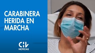 HABLA CARABINERA herida en marcha: “Venían decididos a todo los niños, eran puros estudiantes”