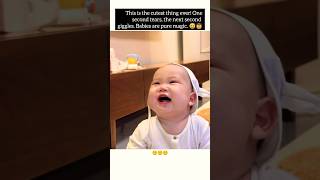 Baby started laughing while crying… oh my God😅😅