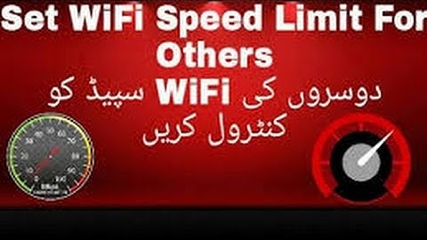 Control Internet / Bandwidth speed in TP Link router