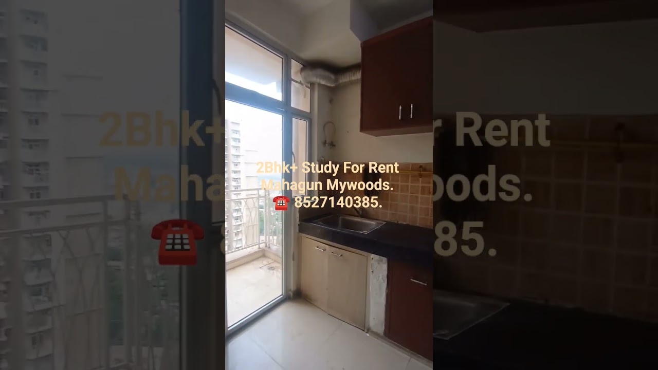 2Bhk + Study Semi Furnished Flat For Rent. Mahagun Mywoods, Noida Extension, Sec 16C.