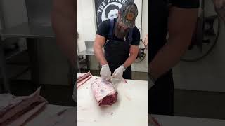 Prepping a Beef Rib Section for Steaks! 🔪🥩 #shorts #shortvideo #viral #trending #steak
