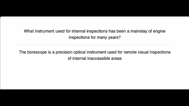 Powerplant FAA Oral Questions: Engine Inspections