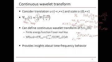 Wavelets (ECE 592 Module 42)