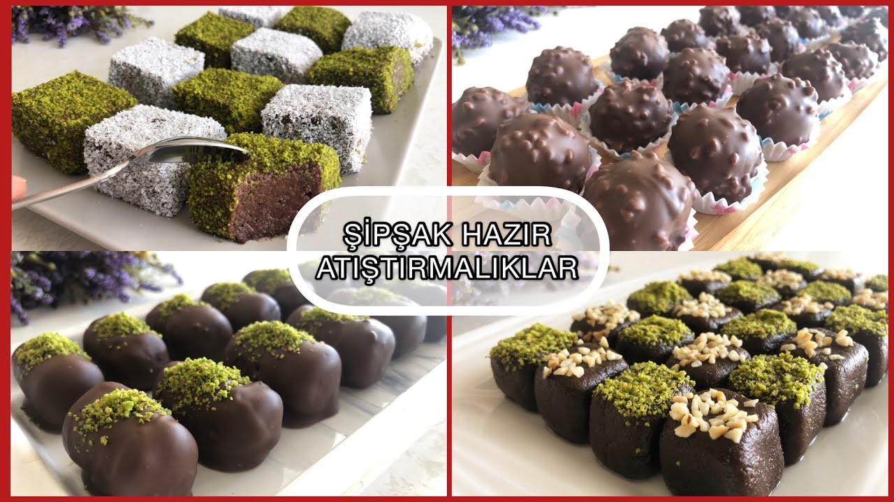 ÇOK PRATİK VE ÇOK LEZZETLİ ATIŞTIRMALIKLAR! (Çikolatalı Truff Tarifi) (Pratik Tatlı Tarifleri)