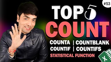 TOP 5 Excel Count Formulas | How to use COUNT , COUNTA , COUNTBLANK , COUNTIF and COUNTIFS