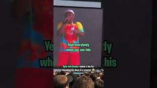 Tyler The Creator Roasts A Fan For Throwing His Shoe