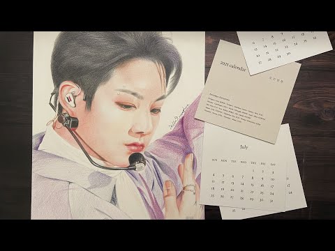 DRAWING JUNG KOOK OF BTS | 방탄소년단 정국 색연필그림 | 색연필 인물화 | DELLA - YouTube