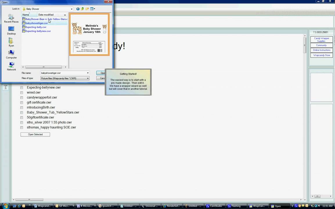 Open Your First File Wrapcandy 7.3 Tutorial - YouTube