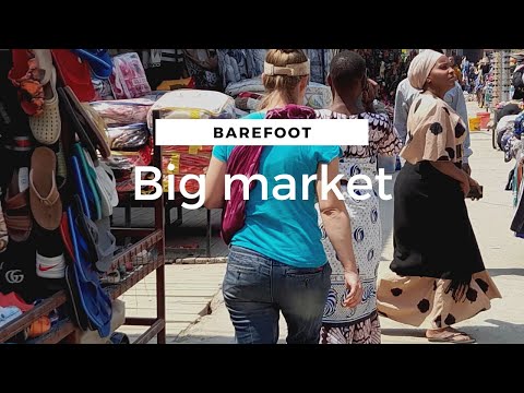 Walking around the big market barefoot | Shopping & looking around | 3 wheeled taxi bajaji ride