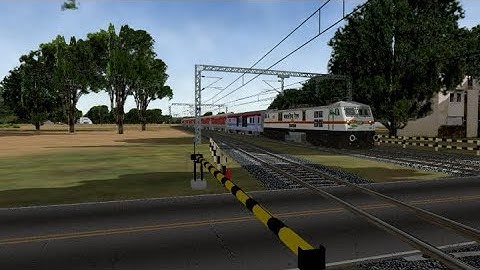 Last run August Kranti Rajdhani Express Stop At Unmanned Level Crossing || Indian Train Simulator