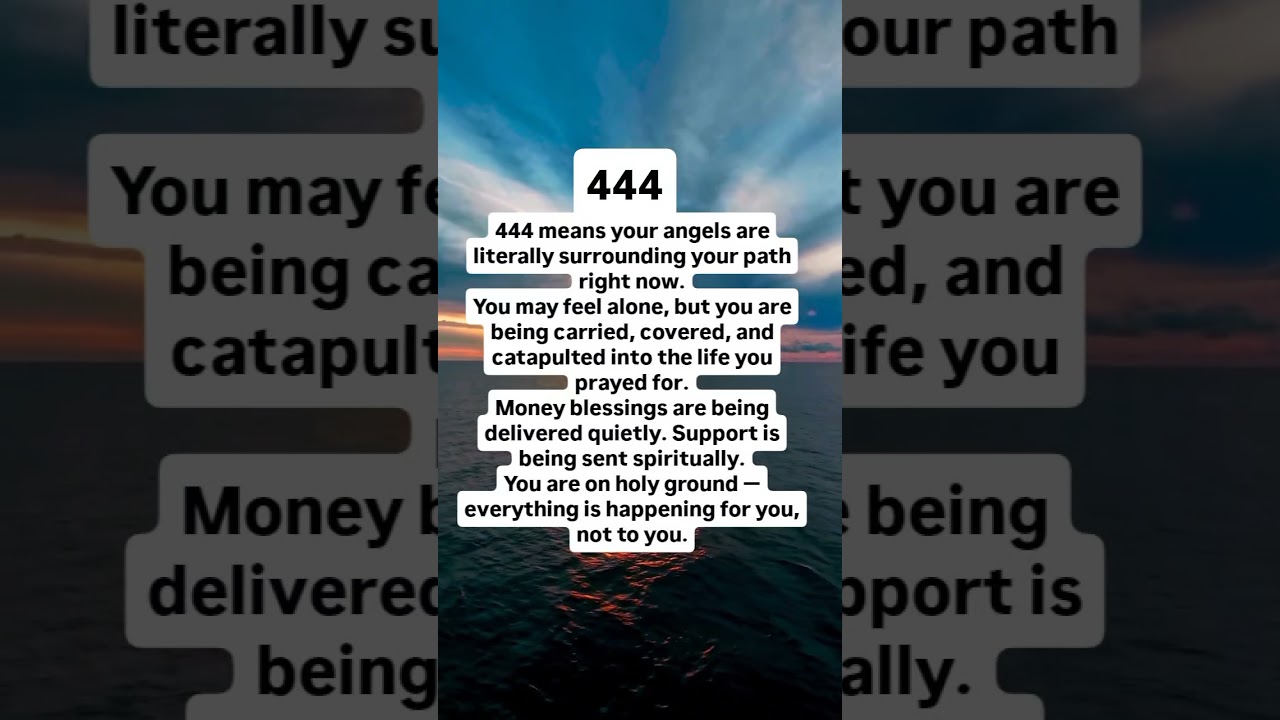 Angel number 444 means Money blessings is on the way 