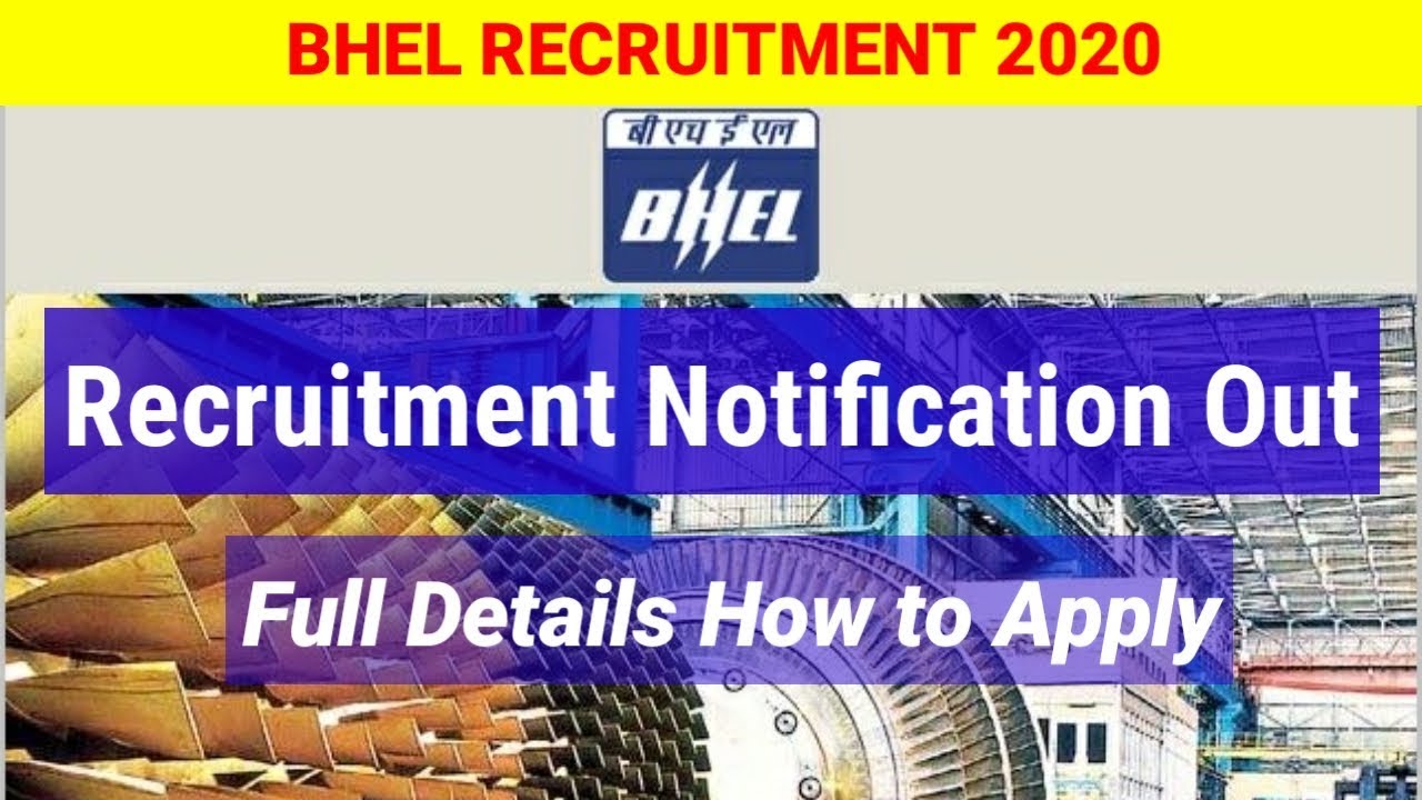 BHEL Recruitment 2020 | 229 vacancies | Govt jobs 2020