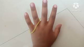 magic trick. rubber band