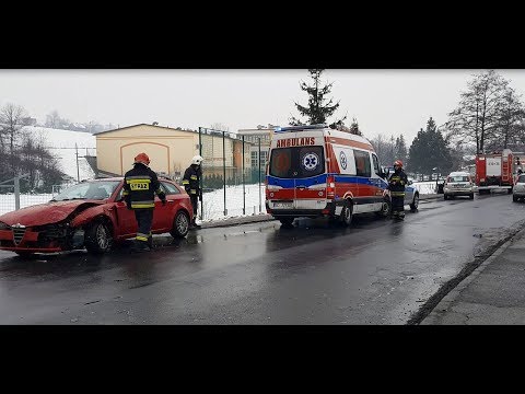 Kolizja w Górkach Wielkich - 13.02.2018r.