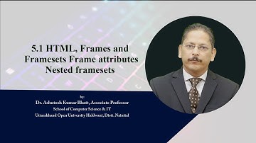 HTML, Frames and Framesets Frame attributes Nested framesets
