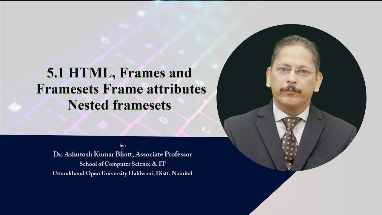 HTML, Frames and Framesets Frame attributes Nested framesets - YouTube
