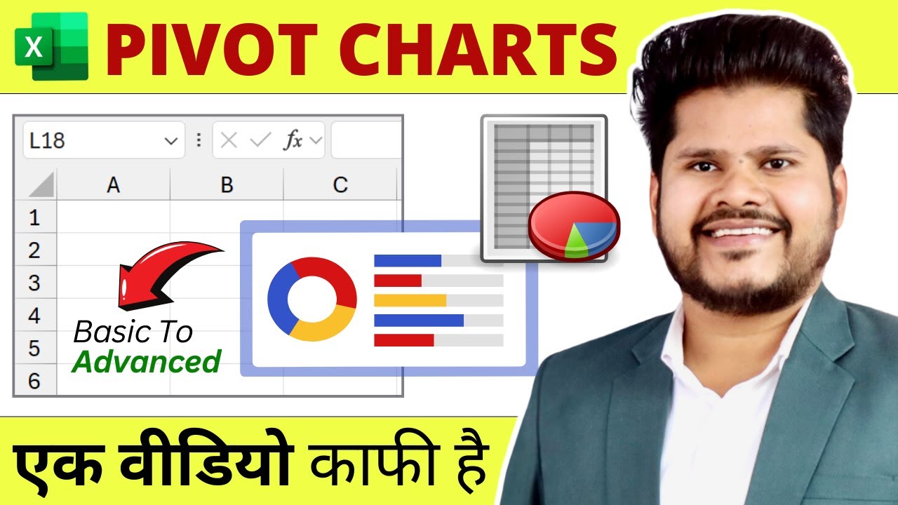 how to use pivot chart in excel in Hindi | Best Video With Many Examples