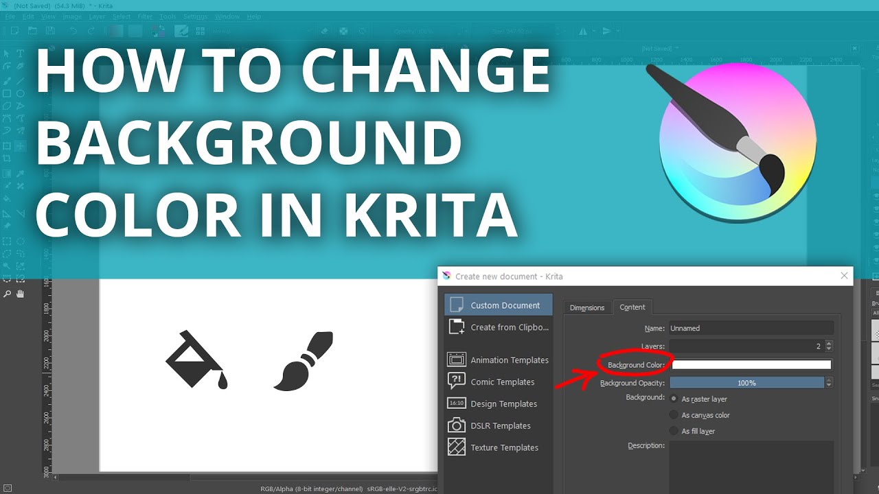 Hướng dẫn cách đổi màu nền trong Krita - krita change background color cho bức tranh hoàn hảo hơn