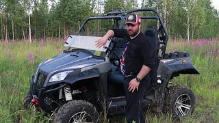 РM 800 UTV. Подробный обзор и серьезный тест драйв квадроцикла. 1 часть. Едем ночью на болото.